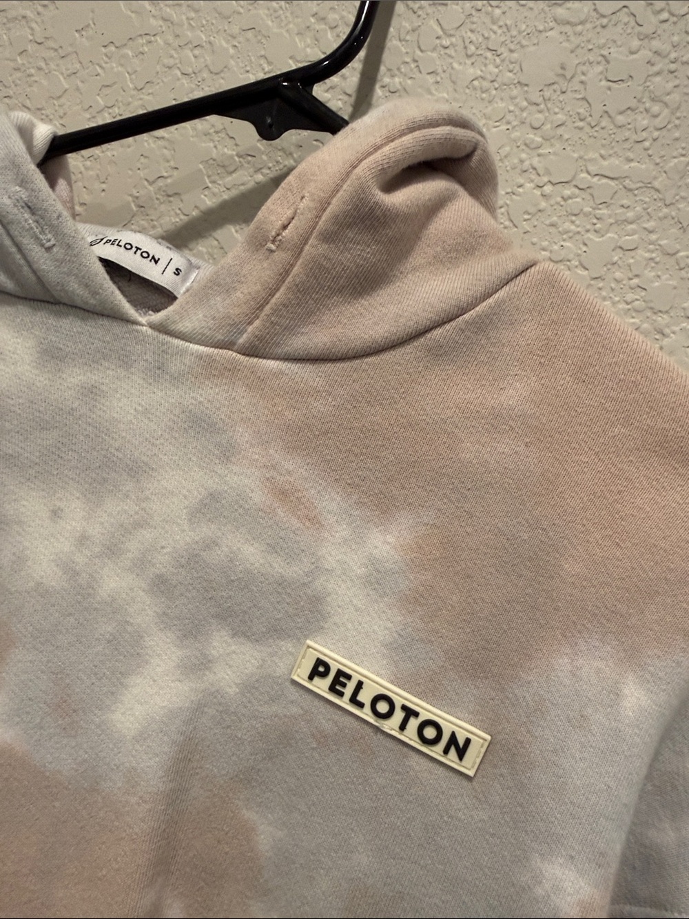 Peloton Tie-Dye Zip-Up Hoodie - Pink & Gray
